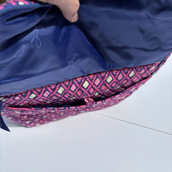 Vera Bradley Katalina Pink Diamonds Messenger Laptop Bag Preowned but Unused - Picture 4 of 12